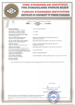 `[&Uuml;RK STANDARDLARI ENSTİT&Uuml;S&Uuml;ı TURK STANDARDLARINA