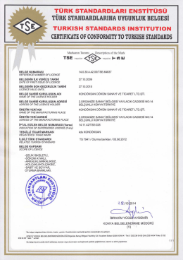 TS 7941 Kalite Belgemiz - Kond&ouml;ksan D&ouml;k&uuml;m