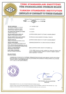 TÜRK STANDARDLARI ENSTİTÜS`ıÜı TURK