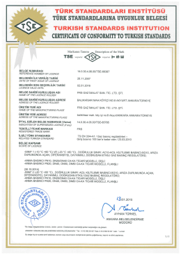 TÜRK sTANDARDLARı ENsTİTüsü_ TÜRK sTAıİİDARDLARINA
