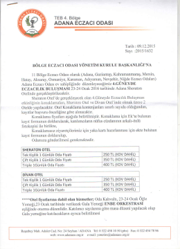 duyuru i&ccedil;in tıklayınız - Osmaniye Eczacı Odası