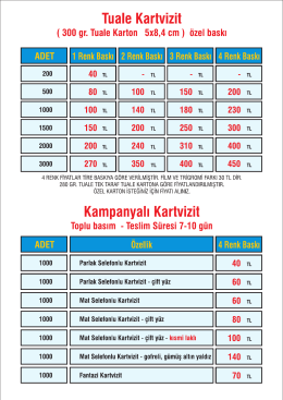 Kartvizit Fiyatları için tıklayınız