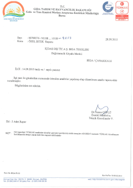 T.C. GIDA TARIM VE HAYVANCILIK BAKANLIĞI