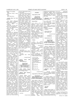 20 Kasım 2015 Tarihli Olağan&uuml;st&uuml; Genel Kurul Toplantı