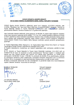 olağanüstü genel kurul tutanağı