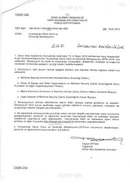 Deniz g&uuml;c&uuml; sempozyumu - Fen Bilimleri Enstit&uuml;s&uuml;