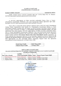 15.04.2015 KARAR No: 2015/11