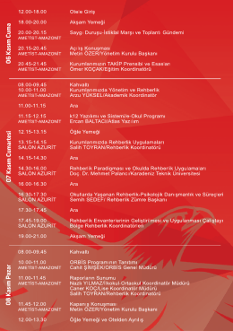 06 Kasım Cuma 08 Kasım Pazar