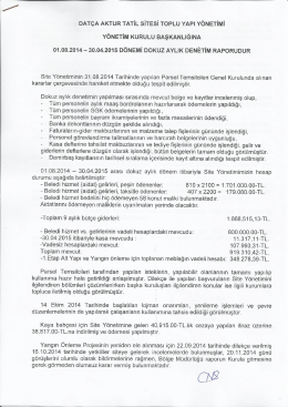08.05.2015 2015 / 05 dokuzı aylık denetim raporu