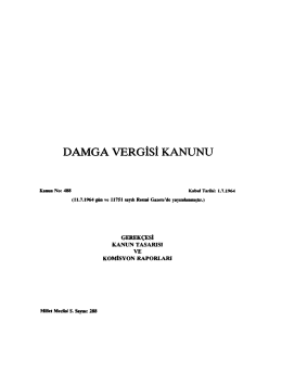 DAMGA VERGİSİ KANUNU