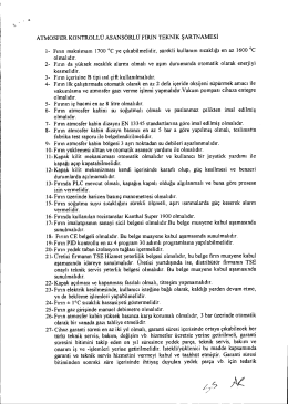 Teknik Şartname