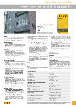 STRAFiX® Isı Yalıtım Levhası Sıvama ve Yapıştırma Harcı