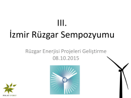 Türkiye`de Rüzgâr Enerjisi Projesi Geliştirme