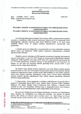 Dahilde İşleme Rejimi / Firma Talepleri