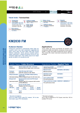 Teknik Veriler / Technical Data