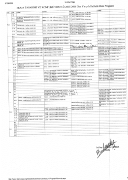 MODA TASARIMI YE KONFEKSİYON N.Ö_2015~2016 Guz Yarıyılı