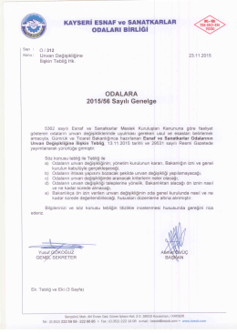 2015/56 Sayılı Genelge