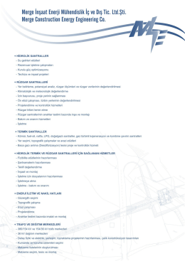Merge İnşaat Enerji M&uuml;hendislik İ&ccedil; ve Dış Tic. Ltd.Şti.