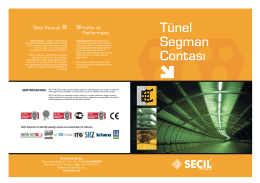 Tünel Segman Conta Broşürü