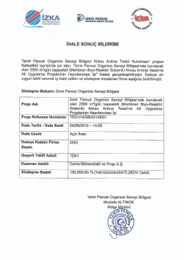 iHALE soNu&ccedil; BiLDiRiMi