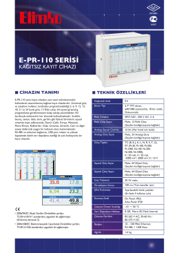 E-PR-110 Serisi Kağıtsız Kayıt Cihazı