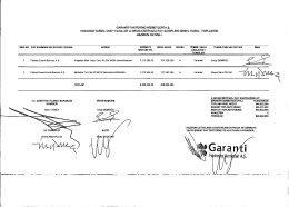 HAZİRUN CETVELİ - Garanti Factoring