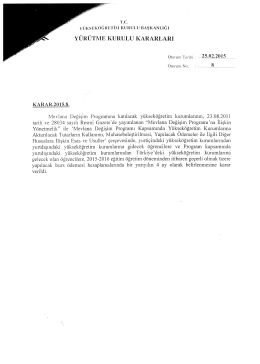 yürütme kurulu kararları