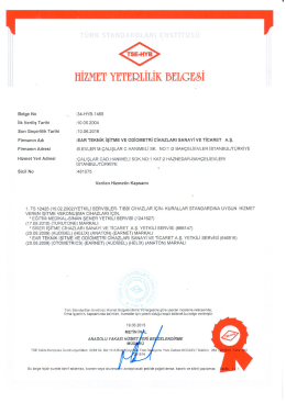 hizmet yeri yeterlilik belgesi