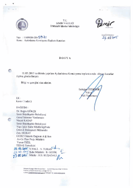 Aydınlatma Komisyon Kararları Şubat 2015 İçin Tıklayınız