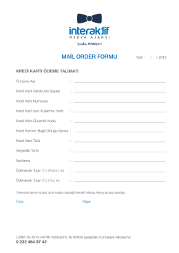 ınteraktıf maıl order formu