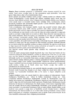 AİLE &Ccedil;İz TESTİ