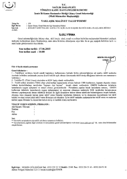 T.C. __ _ sAĞLIK BAKANLIĞI TURKIYE KAMU HASTANELERİ