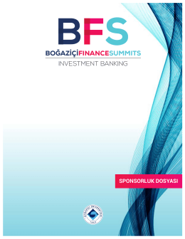 Become a sponsor - Boğaziçi Finance Summit | Investment Banking