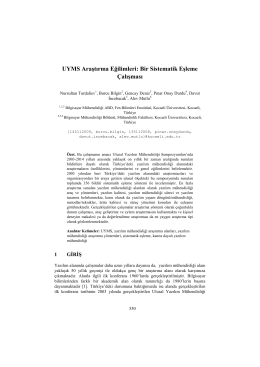 UYMS Araştırma Eğilimleri: Bir Sistematik Eşleme - CEUR
