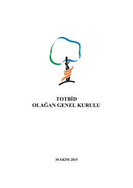 TOTBİD 2013 - Türk Ortopedi ve Travmatoloji Birliği Derneği