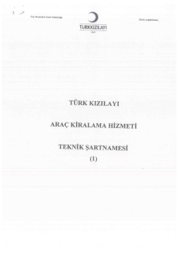 TEKNİK şARTNAMEsİ