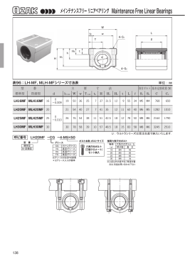 メインテナンスフリーリニアベアリング Maintenance Free Linear Bearings