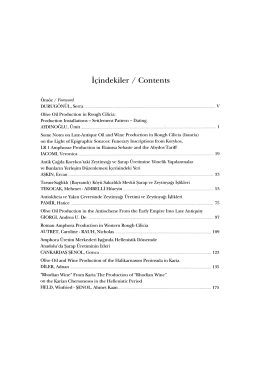 İ&ccedil;indekiler / Contents