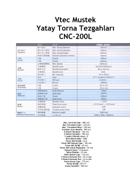 CNC 200 L Torna Tezgahý