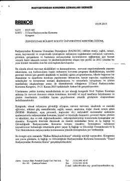 Radyasyondan Korunma Kongresi - Bülent Ecevit Üniversitesi