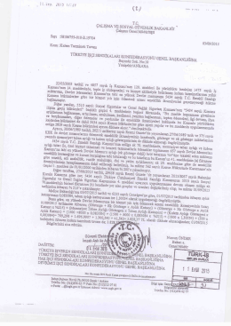T.c. - 1 ÇALIŞMA vB sosYAL GÜVENLIK BAKANLIĞI