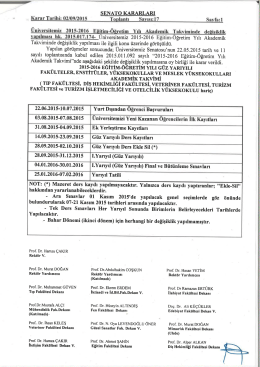 yapılması hk. 20150172174- Üniversitemiz 2015