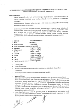 teknik şartname -tuz