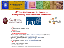 EuroMediterranean Conference on Bioengineering, Biomaterials