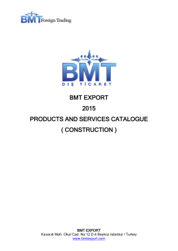 bmt export 2015 products and servıces catalogue