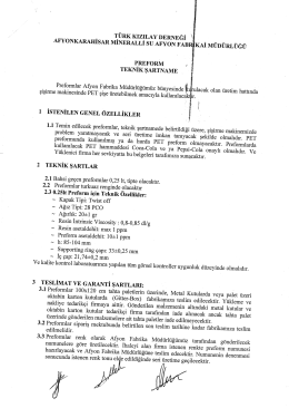 TEKNIK şARTNAME