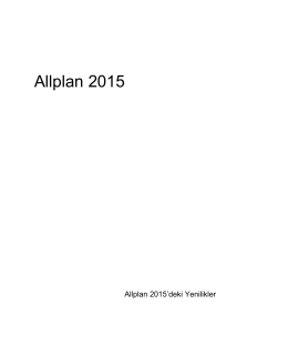 Allplan 2015` deki Yenilikler