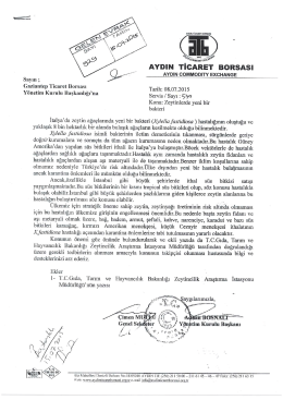 AYDIN TİCARET BoRsAsı