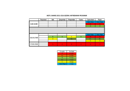 METU SHARKS 2015-2016 SEZONU ANTRENMAN PROGRAMI