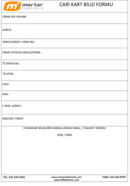 mf merıer cARi KART BiLGi FoRıvıu